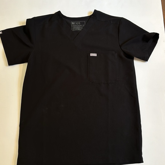Catarina One-Pocket Scrub Тор Black size XS - Picture 9 of 9